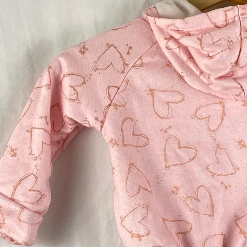 Body Glove Pink Heart Hooded Sweater Toddler Girl Size 3T